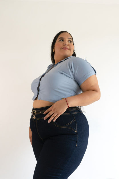 Jeans Bota Tubo - Oscuro