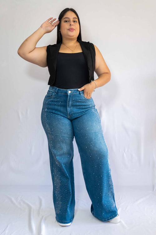 Wide Leg Brillos - Tela Strech Premiún