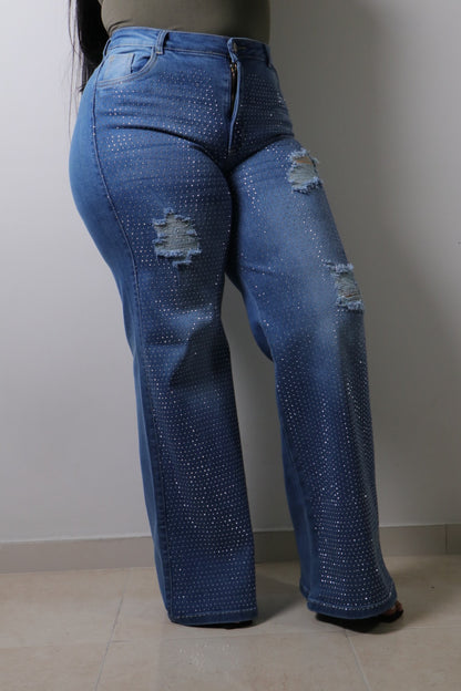 Wide Leg Total Brillos - Tela Strech Premiún
