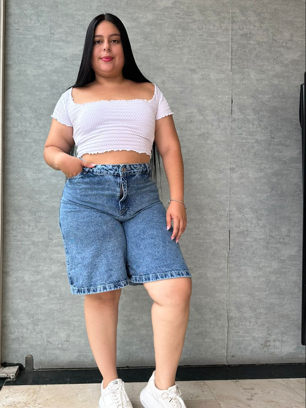 Bermuda Larga Tela Rigida