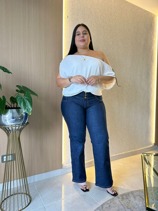 Bota recta Sin Bolsillo- Tela strech
