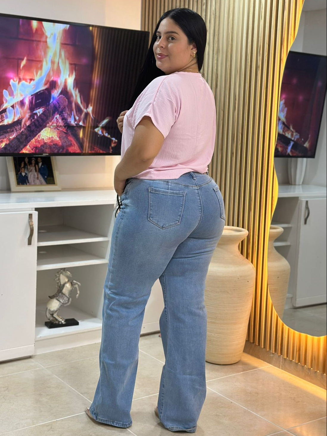 Jeans Bota Recta - Tela Strech