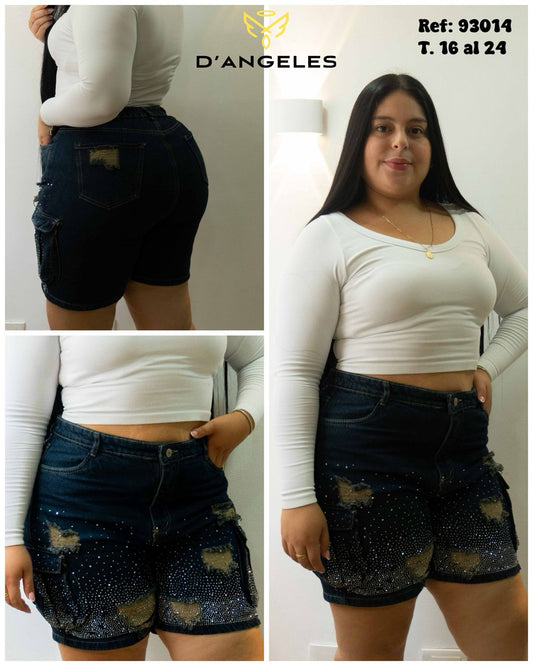 Bermuda Tela Rigida - Brillos