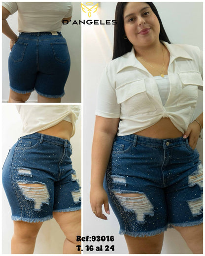 Bermuda Tela Rigida - Brillos