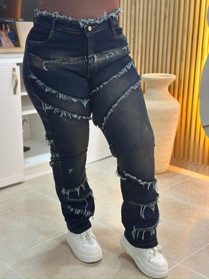 Jeans Urbano Bota Recta - Tela Strech